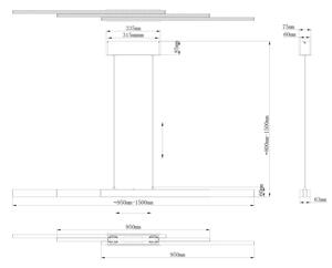 Globo 17016A - Lampadario LED dimmer touch a sospensione su cavo ETHAN 39W/230V 2700/4000/6000K cromo