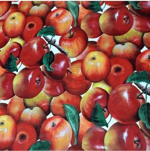 Tovaglia plastificata per tavolo con stampa mele rosse 1 mt