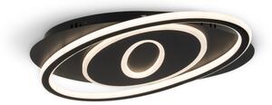 Brilagi - Plafoniera LED dimmerabile IRIS LED/78W/230V 37x49 cm nera + telecomando