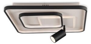 Brilagi - Plafoniera LED dimmerabile UNITY LED/75W/230V + 1x GU10/3W bianco/nero + telecomando