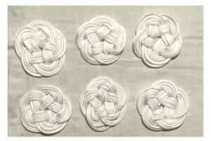 Set sottobicchieri artigianali intrecciati a mano in corda poliestere