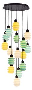 Lampadario LED a sospensione su cavo CACTUS 16xLED/3,12W/230V 3000K verde/giallo/bianco