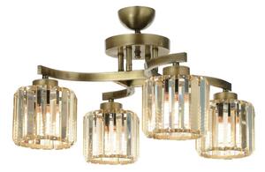 Lampadario a plafone CRYSTALLINE 4xE27/40W/230V bronzo