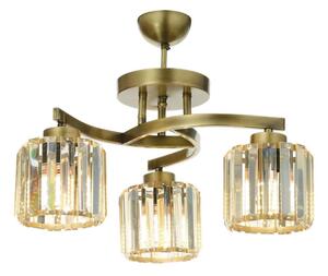 Lampadario a soffitto CRYSTALLINE 3xE27/40W/230V bronzato