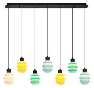 Lampadario LED a cavo CACTUS 7xLED/2,8W/230V 3000K verde/giallo/bianco