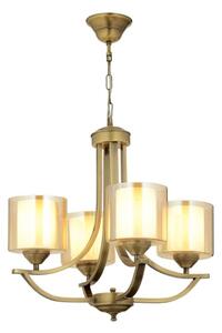 Lampadario a catena NOVARA 4xE27/40W/230V, finitura bronzo