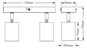 Osram - Faretto ELEMENTAL 2xGU10/6W/230V