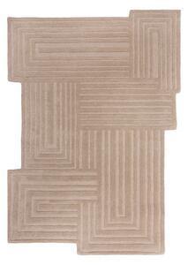 Tappeto beige in lana tessuto a mano 160x230 cm Zen Rectangles – Flair Rugs