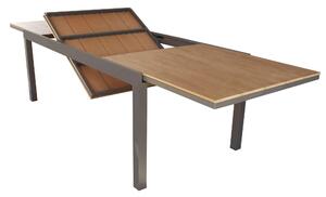 VIDUUS - set tavolo in alluminio cm 200/300x95x75 h con 10 sedute