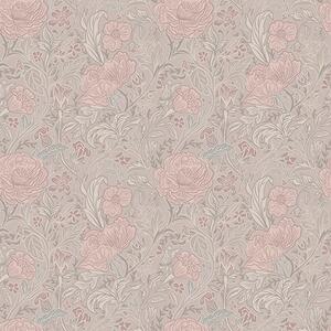 Carta da parati Morbidi fiori pastello in stile art nouveau, Parati fiori e piante classici, a00394 : Uwalls.it