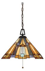 Elstead QZ-INGLENOOK-P-A - Lampadario a catena Tiffany INGLENOOK 3xE27/60W/230V