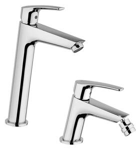 Jacuzzi | Rubinetteria set miscelatori Lucente lavabo alto e bidet per piletta click clack