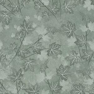 Carta da parati Foglie d'acero opache nei toni del verde tenue, Parati fiori e piante classici, a00464 : Uwalls.it