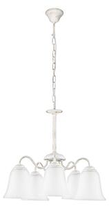 Rabalux 7261 - Lampadario FABIOLA E27/40W/230V bianco