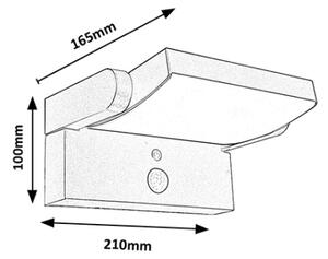 Brilagi -Applique a LED solare con sensore ANKLE LED/10W/3,7V 3000K IP65