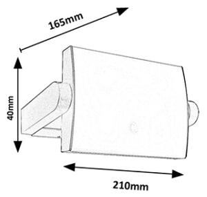 Brilagi-LED Applique per esterni con sensore ANKLE LED/18W/230V 4000K IP65