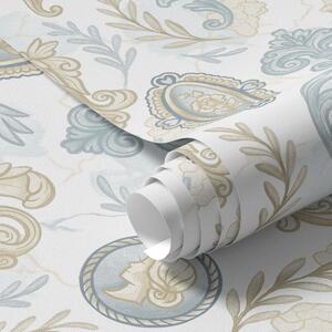 Carta da parati Ornamento classico con medaglioni e motivi, Parati stile vintage classici, a00319 : Uwalls.it