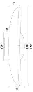 Argon 8864 - Lampada da parete LED BOLTON LED/12,5W/230V 3000K nera