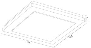 Argon 1865 - Plafoniera da soffitto TABOR 4xE27/15W/230V 42x42 cm bianca