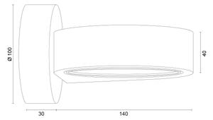 Argon 8902 - Lampada da parete LOTUS 1xGX53/12W/230V colore terracotta