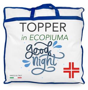 TOPPER per Materasso ANALLERGICO EFFETTO Piuma GOOD NIGHT in Microsfere Made in Italy Singolo cm. 80x190