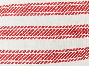 Set di 2 cuscini decorativi in cotone bianco e rosso 45 x 45 cm Cuori sfoderabili Accessori decorativi moderni Beliani