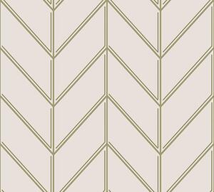 Carta da parati Geometria a forma di abete con linee doppie, Parati astratta classici, a00488 : Uwalls.it
