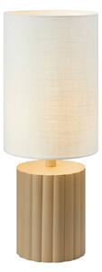 Markslöjd Lampada da tavolo Can, bianco/beige, altezza 57 cm, ceramica, tessuto