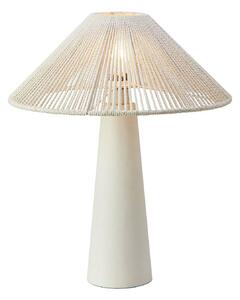 Markslöjd Lampada da tavolo Favoro, crema, altezza 50 cm, ceramica, tessuto