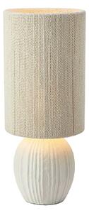 Markslöjd Lampada da tavolo Viela, altezza 48 cm, beige, ceramica, tessuto