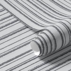 Carta da parati Strisce verticali grigie su sfondo bianco, Parati geometrica classici, Parati geometrica a righe classici, a00507 : Uwalls.it