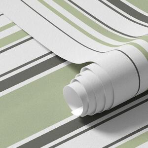 Carta da parati Sfondo bianco con un mix di strisce verdi e nere, Parati geometrica classici, Parati geometrica a righe classici, a00520 : Uwalls.it
