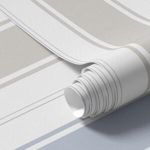 Carta da parati Strisce larghe grigie e blu su sfondo bianco, Parati geometrica classici, Parati geometrica a righe classici, a00558 : Uwalls.it