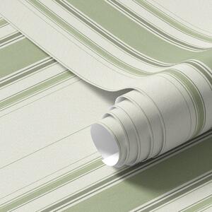 Carta da parati Sfondo chiaro con strisce d'accento verde scuro, Parati geometrica classici, Parati geometrica a righe classici, a00562 : Uwalls.it