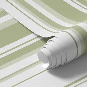 Carta da parati Strisce verticali verdi di larghezza variabile, Parati geometrica classici, Parati geometrica a righe classici, a00565 : Uwalls.it