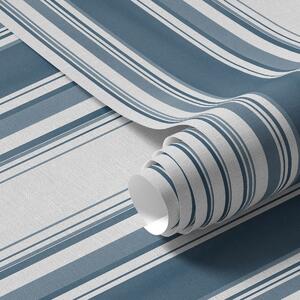 Carta da parati Strisce blu di spessore variabile con spazi vuoti, Parati geometrica classici, Parati geometrica a righe classici, a00568 : Uwalls.it
