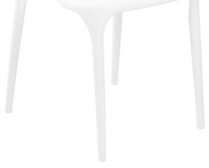 Set di 4 sedie polipropilene resistente colore bianco per interno ed esterno stile moderno Beliani