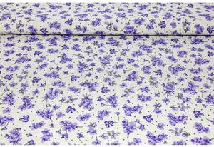 Runner fiori viola 50x150 cm Made in Italy