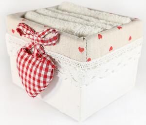Set regalo di asciugamani bianchi 4 pezzi 30x30 cm Ortisei