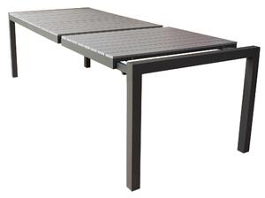 LOIS - set tavolo da giardino in alluminio con 6 sedute 162/242x100