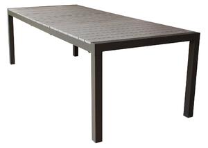 LOIS - set tavolo da giardino in alluminio con 4 sedute 162/242x100