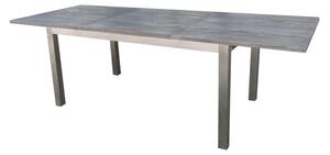 JUPITER - set tavolo in teak e acciaio cm 200/300 x 95 x 75 h con 8 sedute