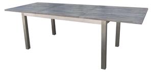 JUPITER - set tavolo in teak e acciaio cm 200/300 x 95 x 75 h con 6 sedute