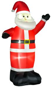 HOMCOM Babbo Natale Gonfiabile Luminoso con Luci LED Decorazione Natalizia Altezza 2.48m