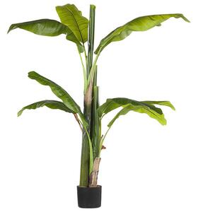 Albero di banano artificiale in vaso verde e Nero sintetico 154 cm materiale decorativo accessorio per interni Beliani