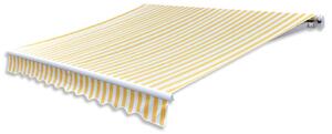 Tenda da Sole Pieghevole Manuale 300 cm Gialla/Bianca