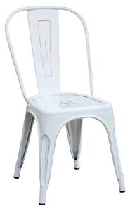 AGATHA - sedia in metallo bianco antico