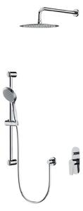 Cersanit Moduo - Set doccia con miscelatore ad incasso, con corpo incasso, diametro 25 cm, 3 getti, cromo S952-011