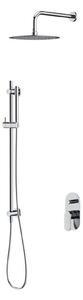 Cersanit Crea - Set doccia con miscelatore ad incasso, con corpo incasso, diametro 25 cm, cromo S952-008