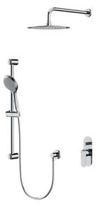 Cersanit City - Set doccia con miscelatore ad incasso, con corpo incasso, diametro 25 cm, 3 getti, cromo S952-014